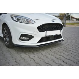 Накладка сплиттер на передний бампер Вар2 на Ford Fiesta VIII ST-Line